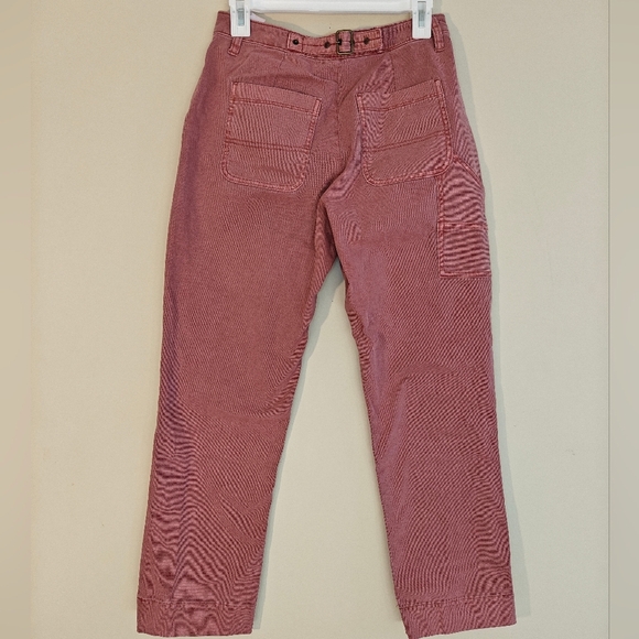 Old Navy Sz 4 Womens Pink High Waisted‎ Straight Canvas Workwear Chino Pants - Picture 4 of 8